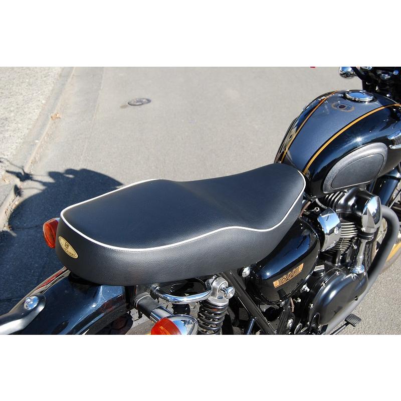 ローシートA 白パイピング K＆H（ケイアンドエイチ） W800 : バイク