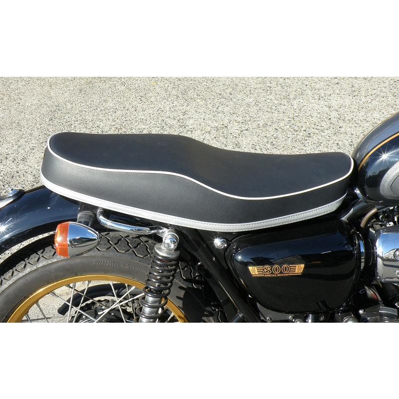 ローシートC 白パイピング K＆H（ケイアンドエイチ） W400 : バイク