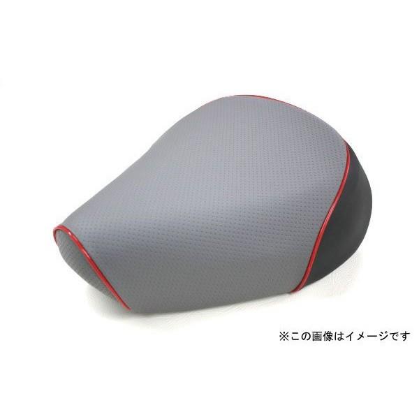 シグナスX（SE12J）国内仕様 被せタイプ 国産シートカバー エンボスグレー/赤パイピング GRONDEMENT（グロンドマン）