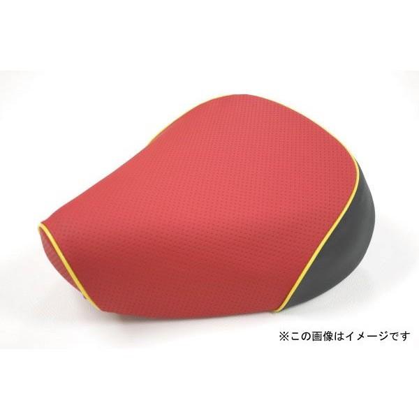 シグナスX（SE12J）国内仕様 被せタイプ 国産シートカバー エンボスレッド/黄色パイピング GRONDEMENT（グロンドマン）