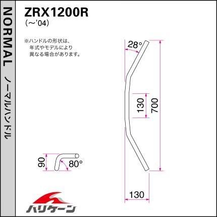 ZRX1100/II・ZRX1200 ヨーロピアン4型 ハンドル＆ケーブルセット HURRICANE（ハリケーン）