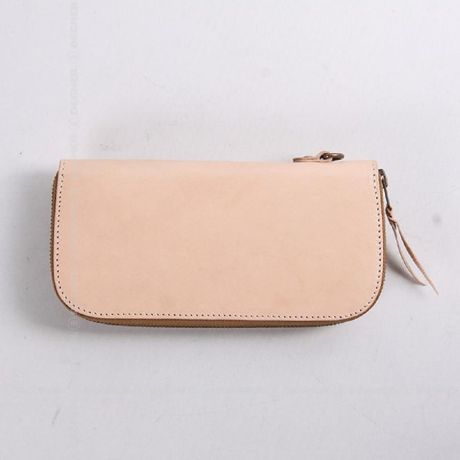 W-92　ロングzipウォレット　タン DEGNER（デグナー）