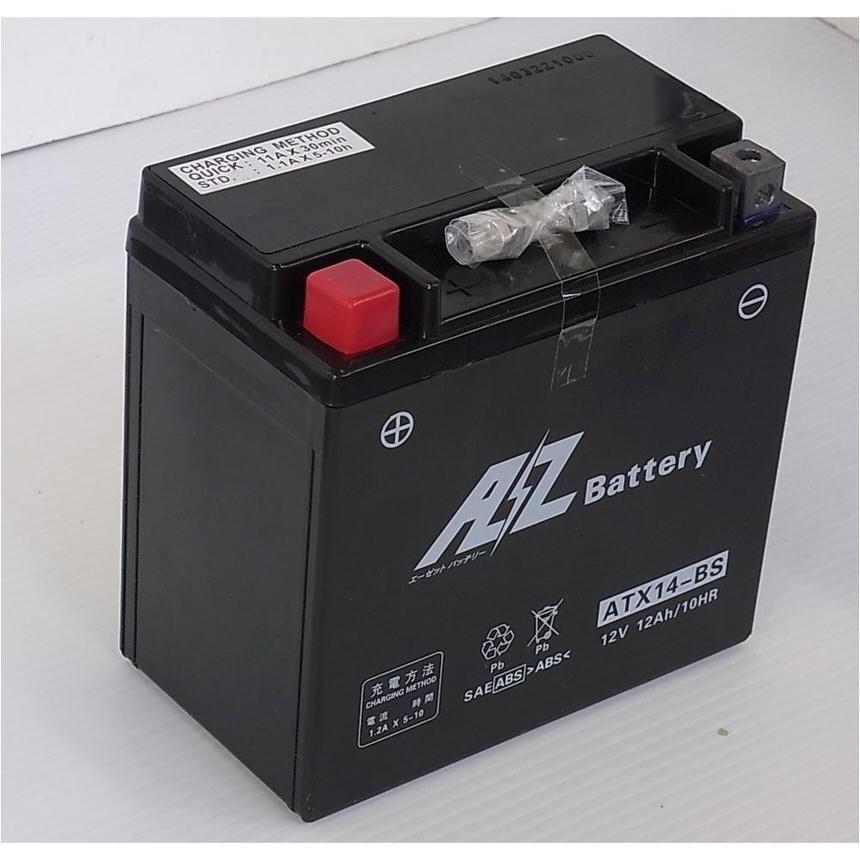 ATX14-BSバッテリー（YTX14-BS互換）液入充電済 AZバッテリー ZX-14R