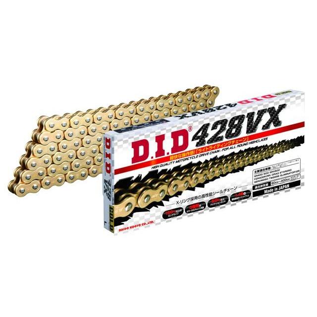 VXシリーズ 428VX-116L ZJ（カシメ） ゴールド色 シールチェーン DID（ダイドー）