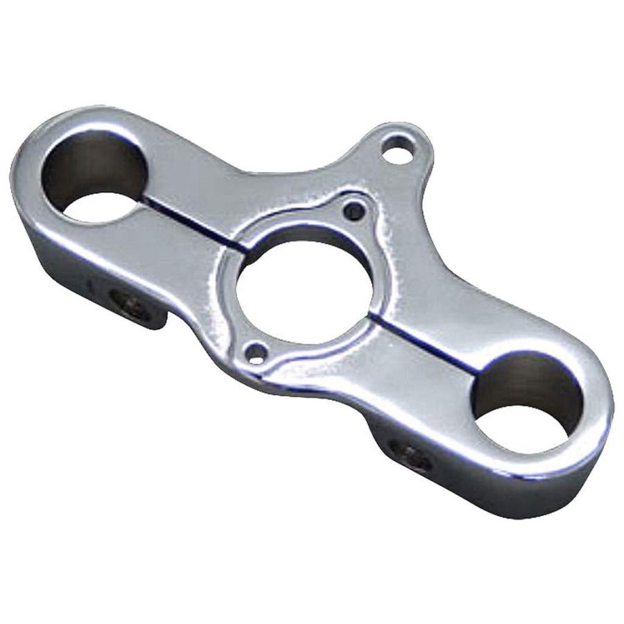 【新品 送料無料】スプリンガー トップティー ライザーバーの穴なし 74スプリンガー用ライザーバー無しトップティー クローム NEO FACTORY