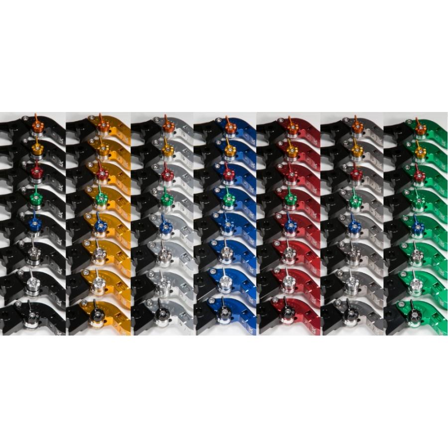 ZX-12R 可倒式Rタイプ アルミビレットレバーセット（グリーン