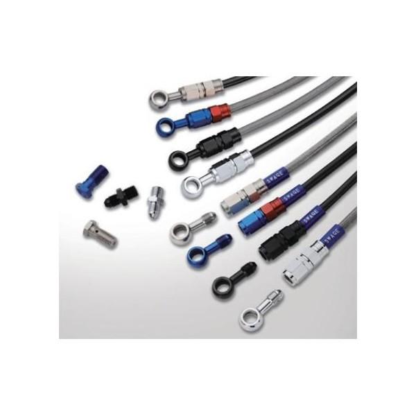 まとめ売り Swage-PRO フロントブレーキホースキット スモークホース レッド