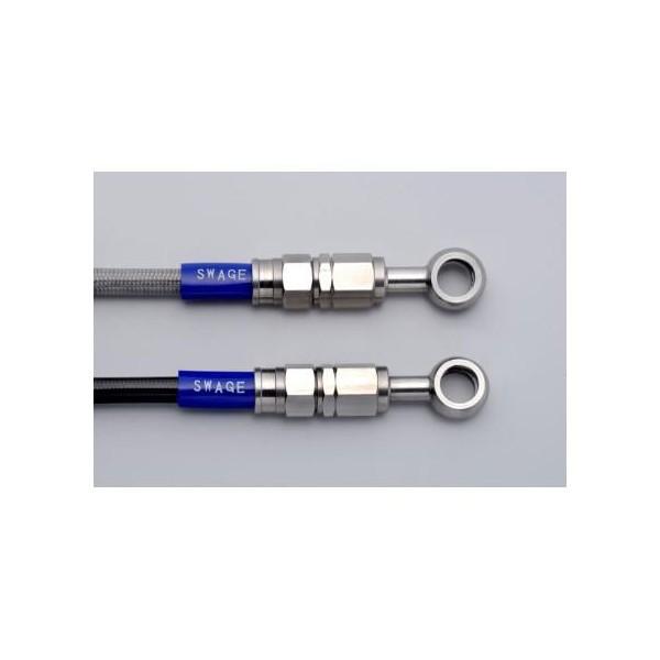 フロントブレーキホースキット クリアホース ステンレス XV1900CU RAIDER（レイダー）08〜11年 スウェッジライン（SWAGE-LINE）