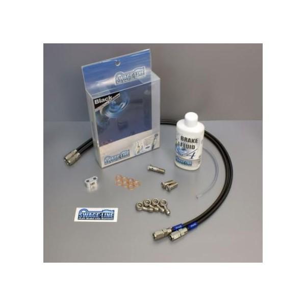 フロントブレーキホースキット スモークホース ステンレス ZEPHYR1100（ゼファー）92〜06年 スウェッジライン（SWAGE-LINE）