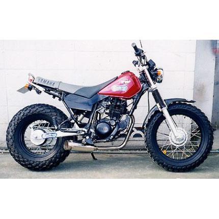 TW200 TW225 社外マフラー プリティー YAMAHA TW200 TW225 ショート管 70π マフラー 黒