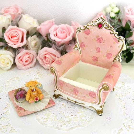 売り尽くしセール】小物入れ ソファー クマ かわいい 姫系 薔薇