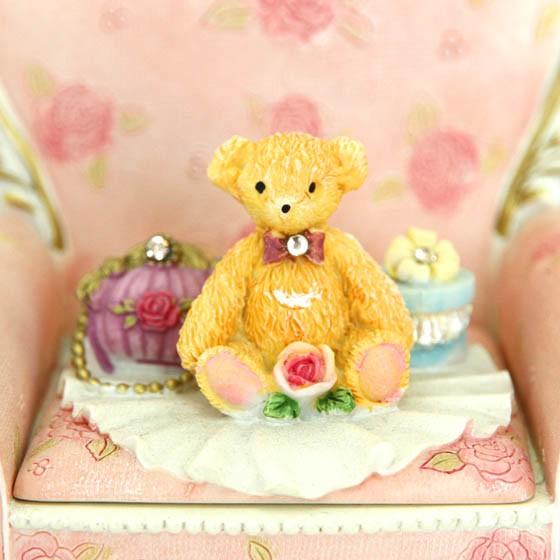 売り尽くしセール】小物入れ ソファー クマ かわいい 姫系 薔薇