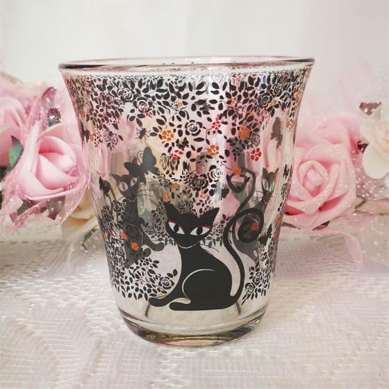 猫コップ ガラスコップ グラス 黒猫 かわいい ネコ好き｜hamasora｜02
