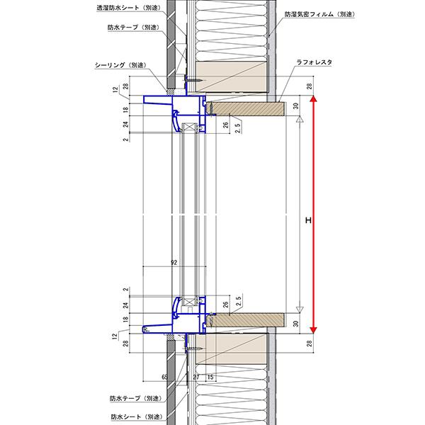 YKK AP ALL樹脂サッシ APW FIX窓 W730×H1870(06918)LOW-E複層 YKK AP ALL樹脂サッシ APW FIX窓 W730×H1870(06918)LOW-E複層