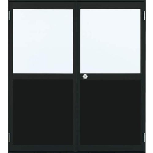 YKK AP アルミサッシ YKK 半外 勝手口ドア 框ドアタイプ 両開き W1690