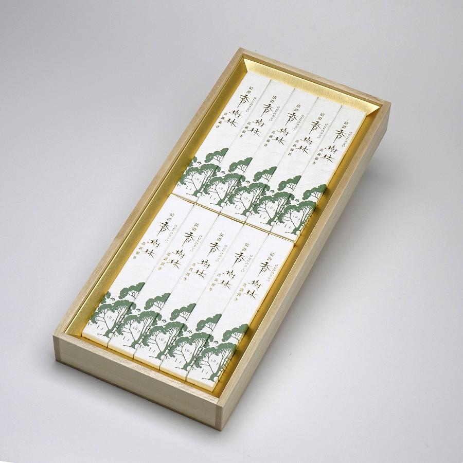 進物線香 清澄香樹林 短寸10箱入 桐箱 お仏壇・仏具の浜屋 : 浜屋