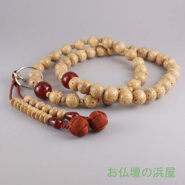 数珠（念珠） 浄土宗用 星月菩提樹・瑪瑙（メノウ）仕立 正絹小田巻房