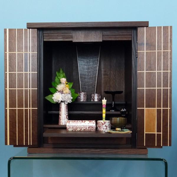 仏具セット] 五具足 ゆい花 筒型香呂5点セット ワインレッド お仏壇