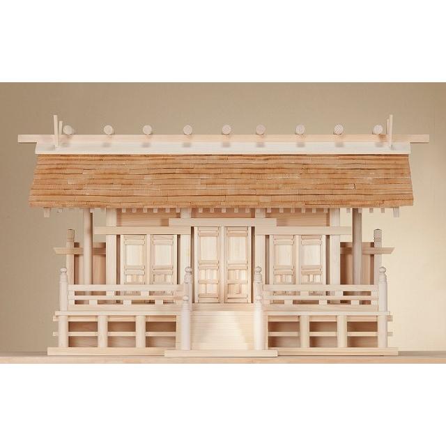 こけら葺通し三社　（ひのき） 横巾80×高さ48cm  ●お仏壇・仏具の浜屋