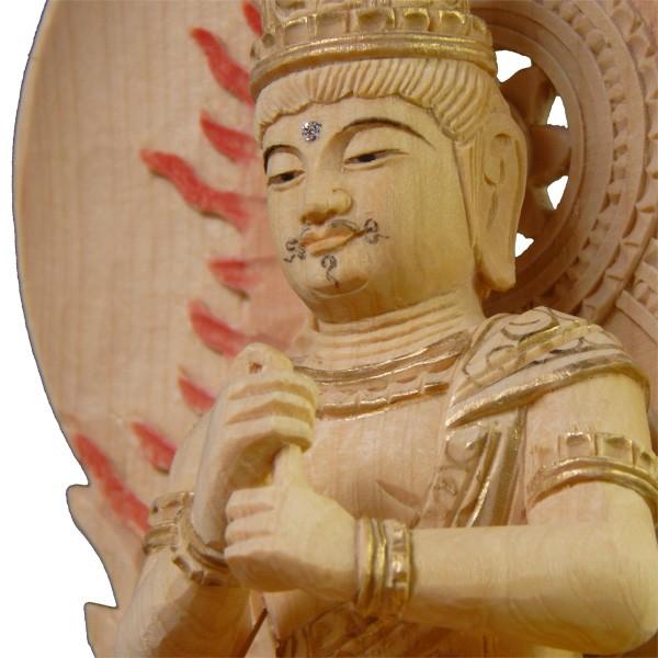 御仏像　大日如来座像御本尊　［真言宗用］　カヤ淡彩色台金具打　2.0寸　　お仏壇・仏具の浜屋_3