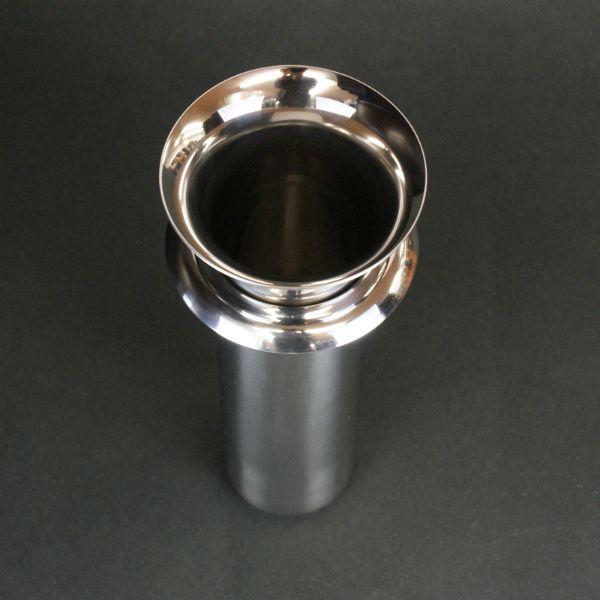 ステンレス製花立て ツバ付花立　49SS ツバ付　　ステンレス　1対　お墓・墓参り・ローソク・ろうそく・蝋燭　　お仏壇・仏具の浜屋 　　仏壇　