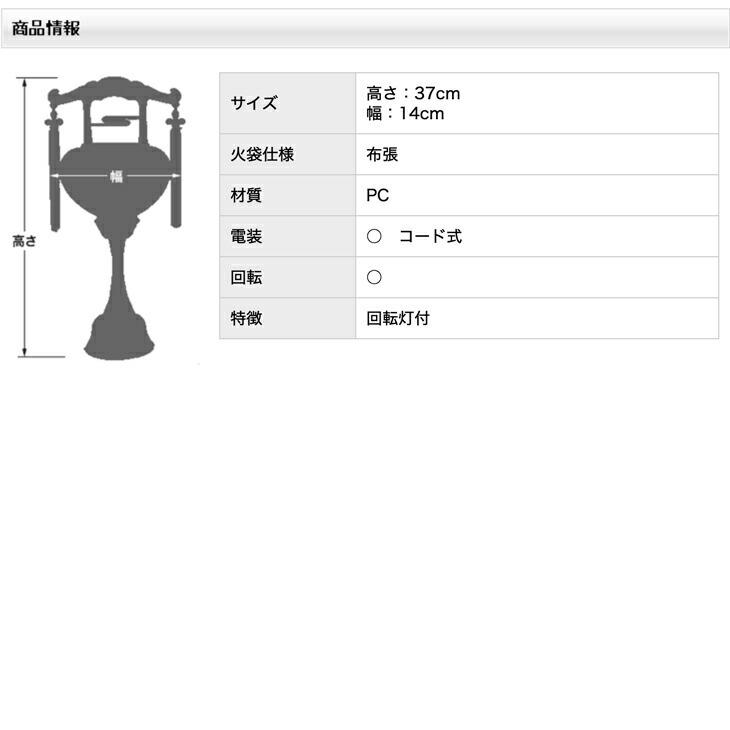 盆提灯 ちょうちん 霊前灯 ミニ 張 1号 一対 回転 高さ37cm×巾14cm