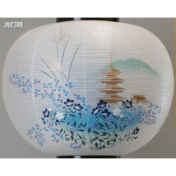 盆提灯 ちょうちん 置き型 回転 山城 高さ100cm×火袋径37cm お盆 初盆
