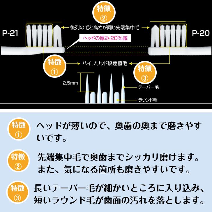 ピセラ ジーシー GC ルシェロ P-21 歯ブラシ 5本 M S 送料無料 歯科