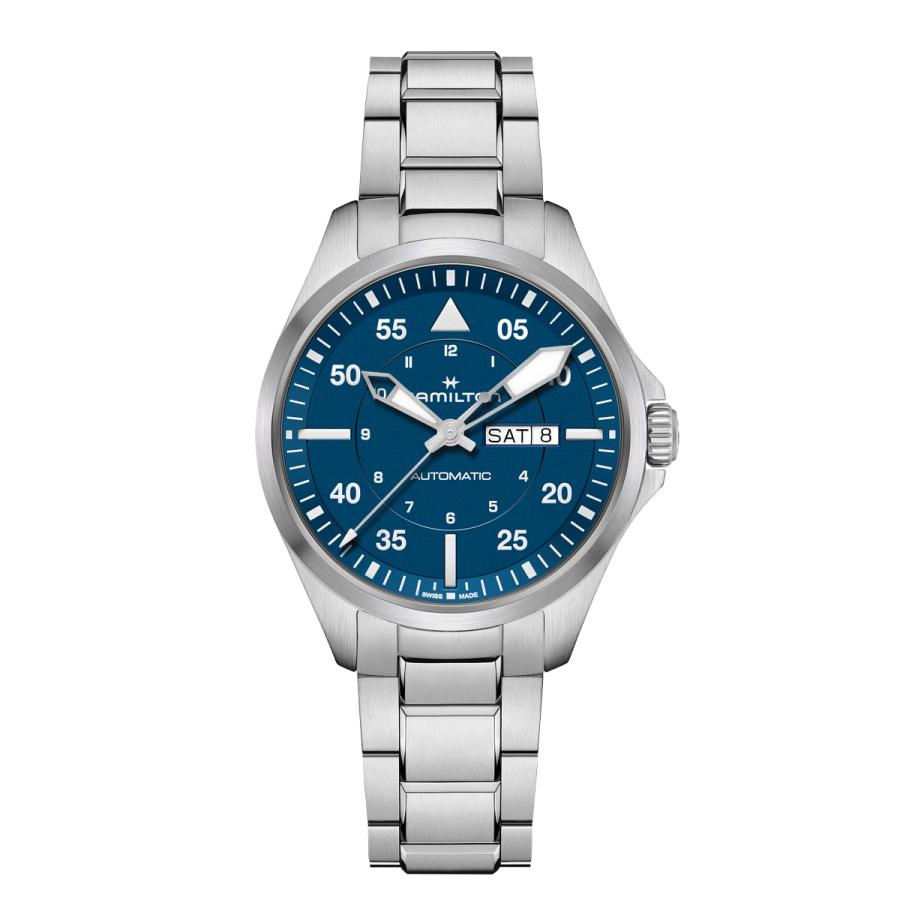 ハミルトン 公式 腕時計 HAMILTON  カーキ アビエーション カーキ パイロット デイデイト オート 42.00MM メタルブレス H64635140 男性 正規品 2024｜hamilton｜02