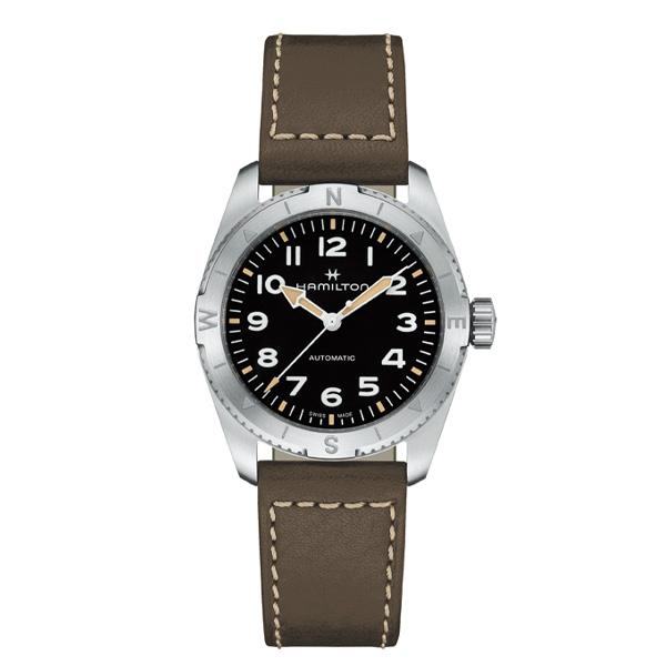 ハミルトン 公式 腕時計 HAMILTON カーキ フィールド エクスペディション 自動巻き 37.00MM レザーベルト H70225830 男性  正規品