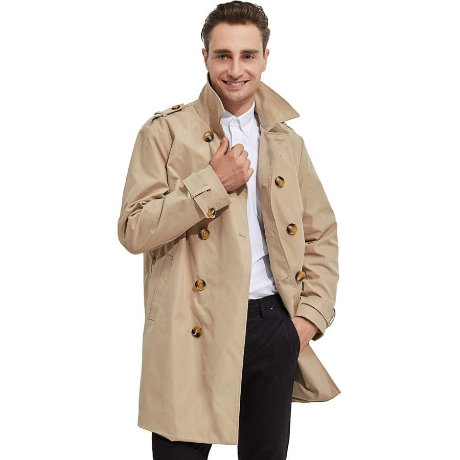 正規激安 Orolay メンズ トレンチコート ミドル丈 春 秋 冬 コート 無地 通勤 通学 アウター カーキ Xl 春夏新色 Www Gtasigns Ca