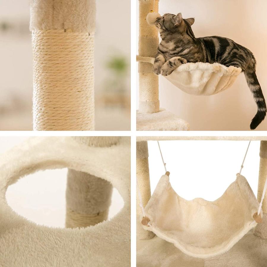 信頼 Mwpo キャットタワー 多機能 豪華な猫タワー おしゃれ 多頭飼い 