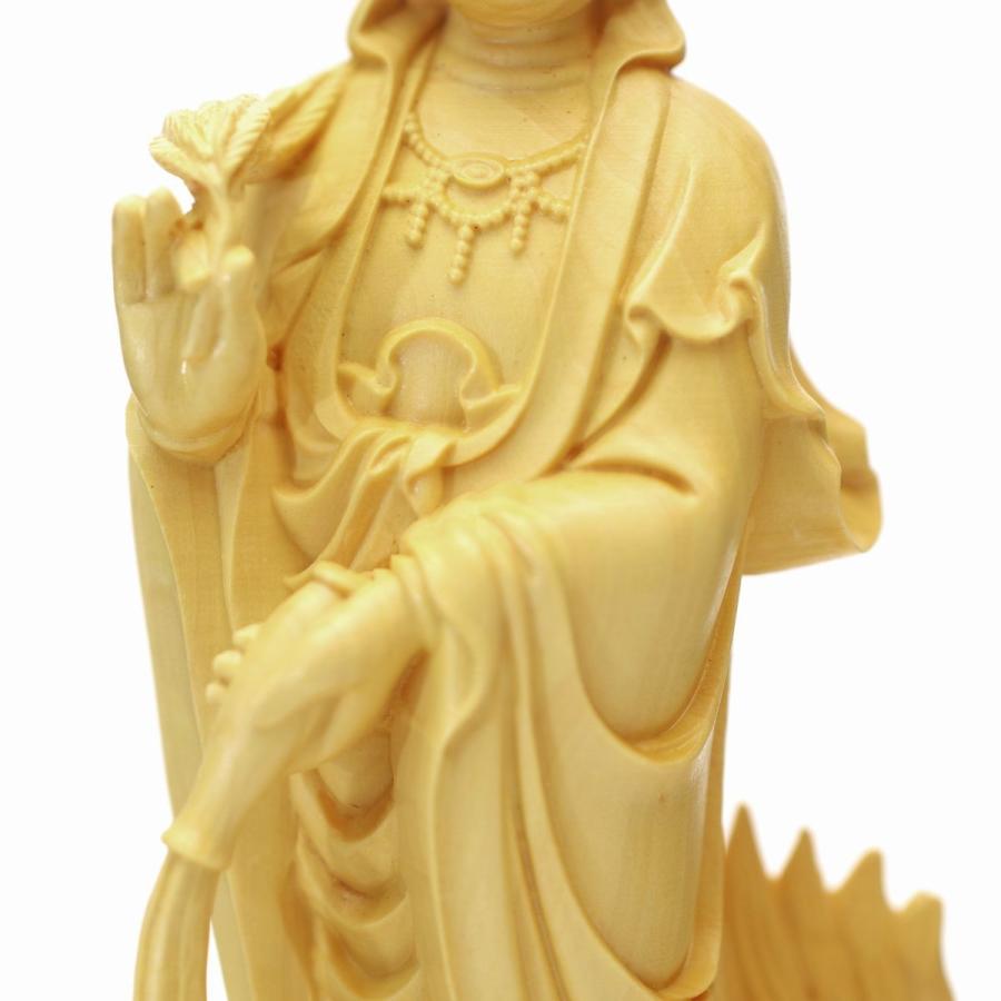 騎龍観音 17cm 天然木製(柘植ツゲ) 木彫仏像 龍神 龍乗観音 龍 騎龍観音 17cm 天然木製(柘植ツゲ) 木彫仏像 龍神 龍乗観音 龍