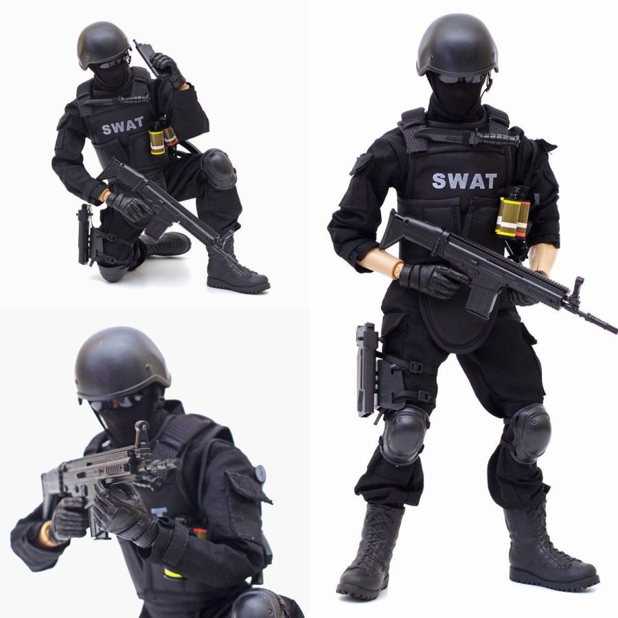 Swat 1 6 ミリタリーフィギュア セット 全長30cm 可動箇所30箇所 特殊部隊 警察 人形 Hammars 通販 Yahoo ショッピング