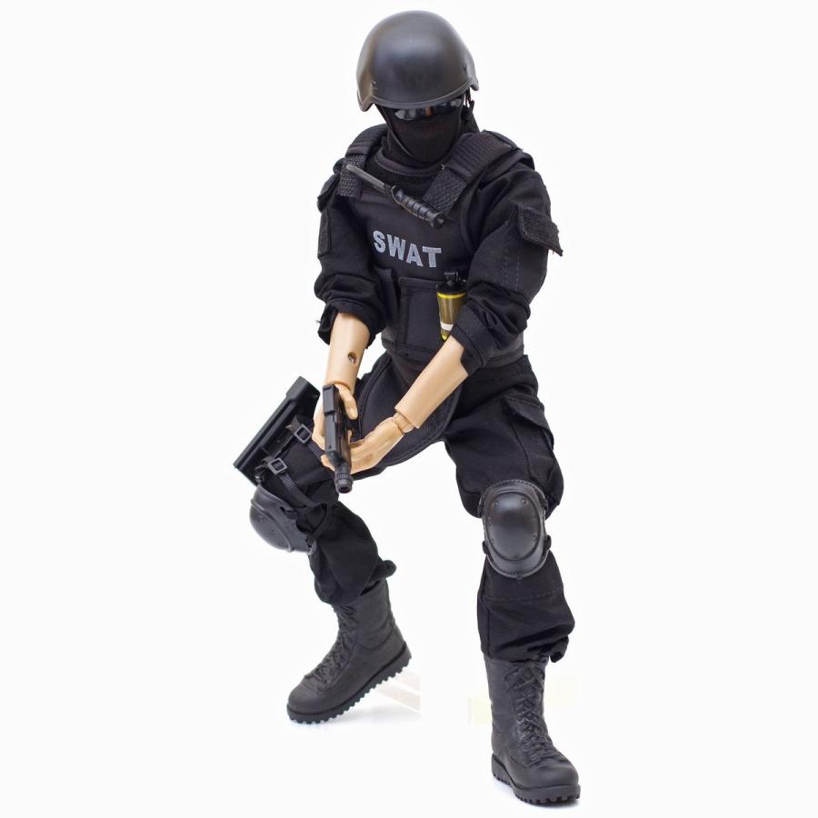 SWAT 1/6 ミリタリーフィギュア セット 全長30cm 可動箇所30箇所 特殊部隊 警察 人形｜hammars｜08