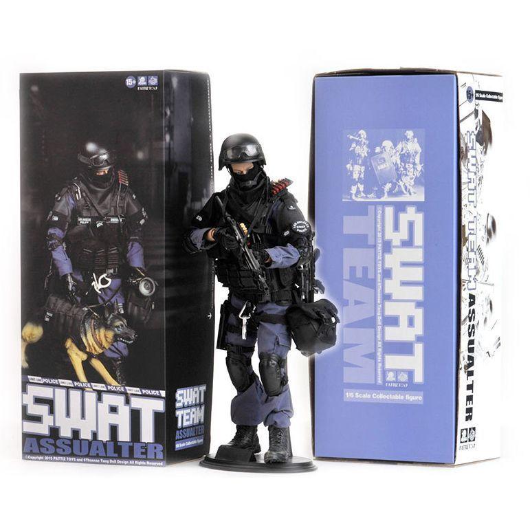 SWAT 1/6 ASSUALTER ミリタリーフィギュア セット 全長30cm 特殊部隊 警察 人形 超精巧 アサルター ロサンゼルス スワット｜hammars｜10