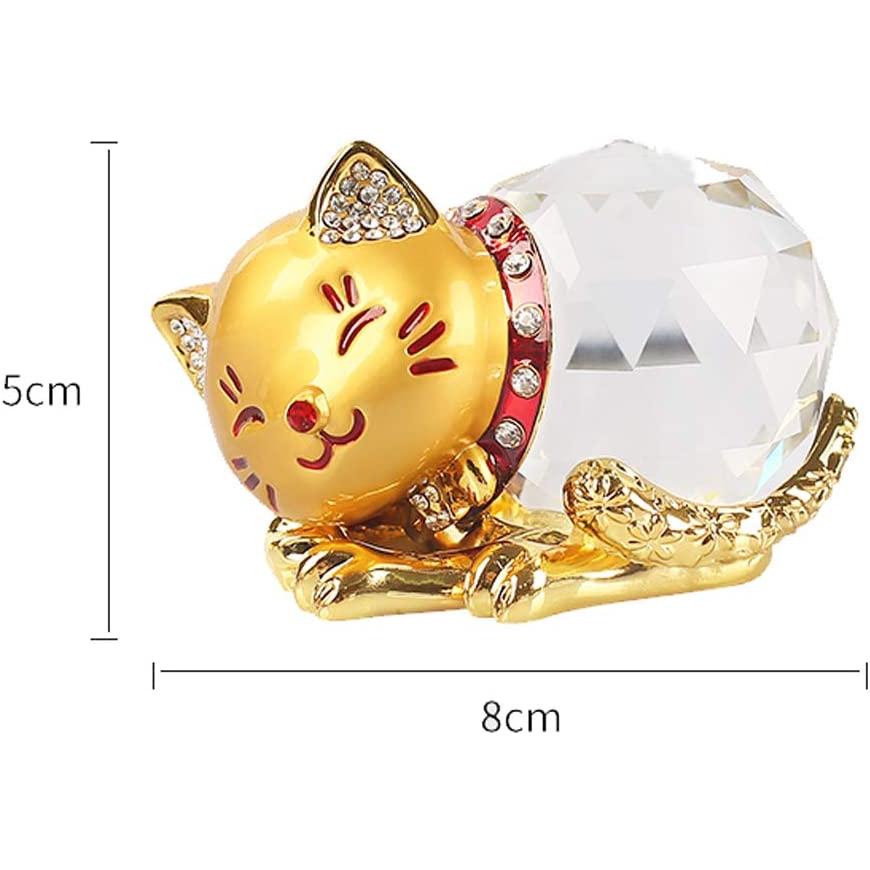 最大82%OFFクーポン 幸運招き猫 風水 クリスタルガラス 可愛い