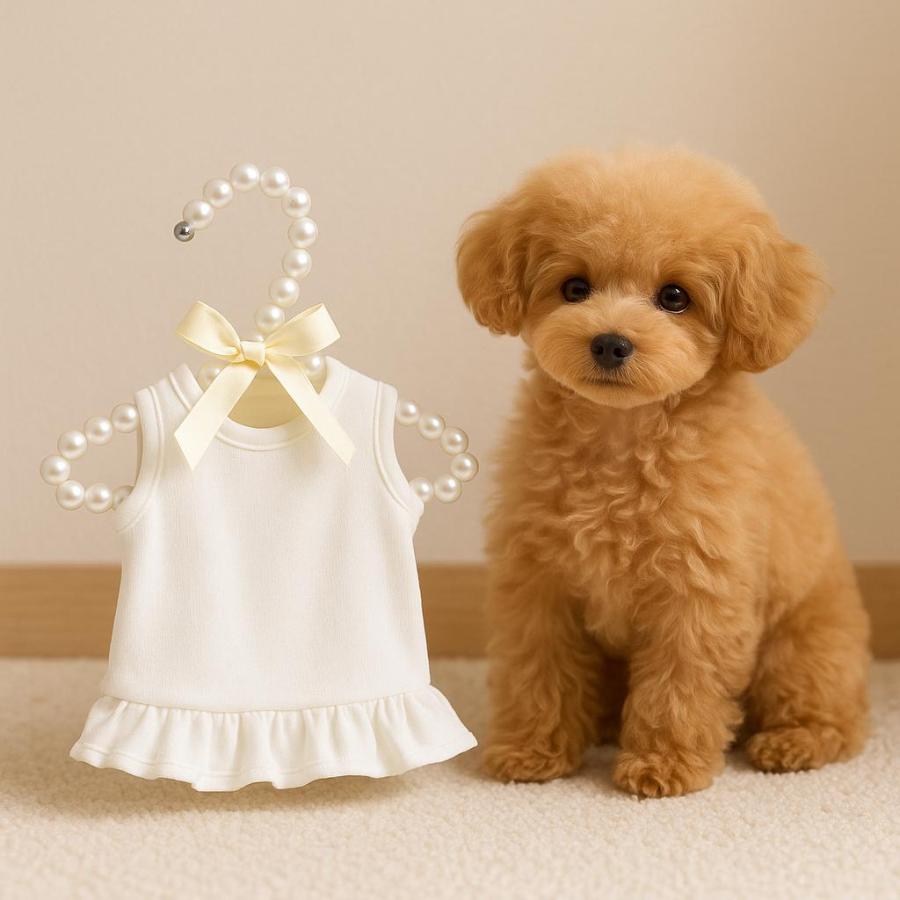 ペット用ハンガー 4本セット パールタイプ リボン付き ミニハンガー 犬の洋服 犬用 猫用 かわいい |  | 08