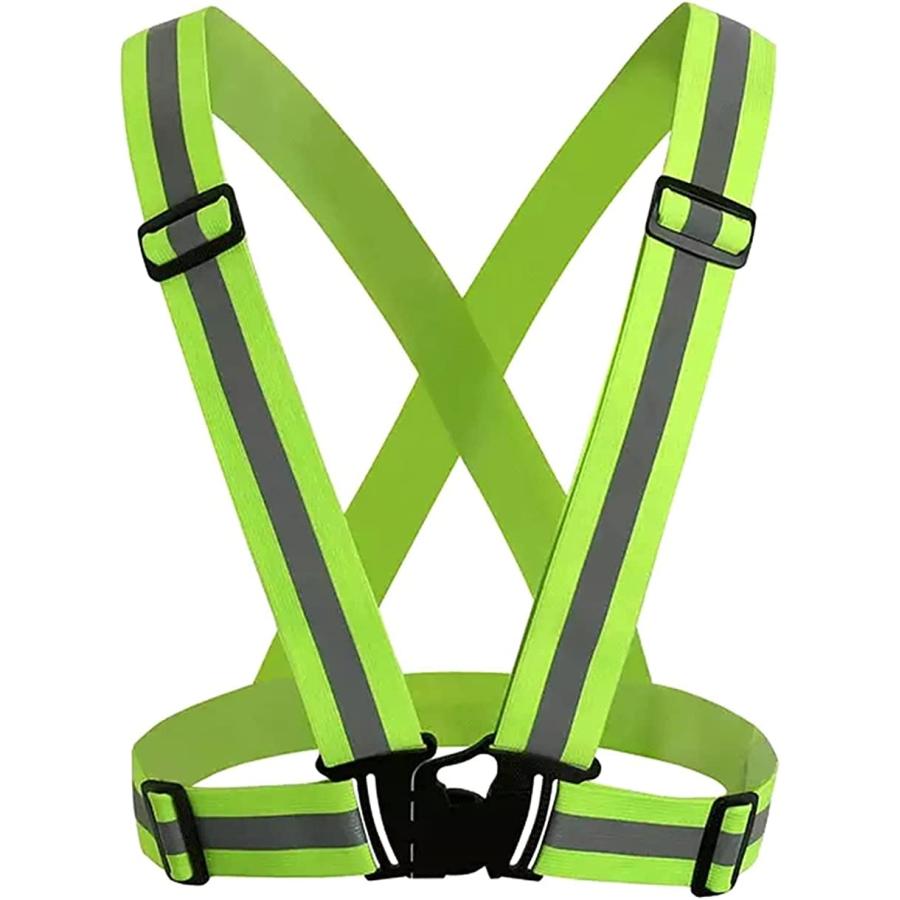 安全ベスト 全2色 反射ベスト 高弾力ベルト 交通警備 夜間作業服 警備 誘導 ガードマン 工場 工事現場用 スポーツ 自転車 大人子供用 調節可能 |  | 02