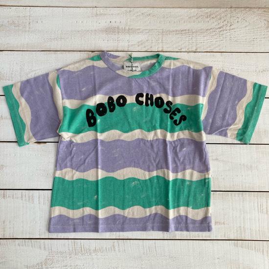 [SALE]  BOBO CHOSES（ボボショーズ、ボボショセス）　Waves all  over   short  sleeve T-shirt　  子供服/Tシャツ　 日本総輸入代理店より入荷｜hammock-family｜02
