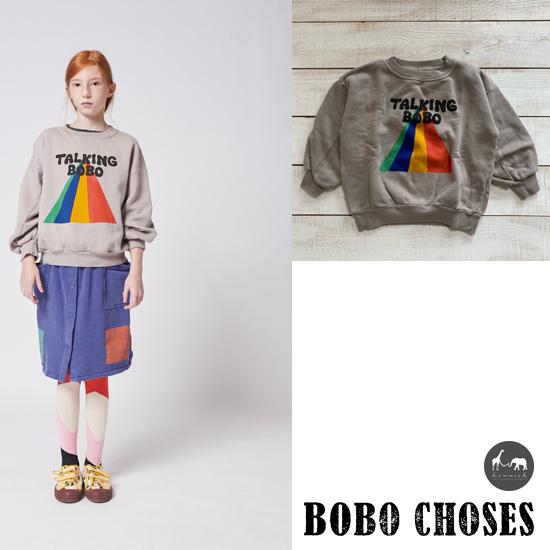 BOBO CHOSES（ボボショーズ、ボボショセス）Talking Bobo Rainbow sweatshirt　  子供服/スウェット　 日本総輸入代理店より入荷｜hammock-family