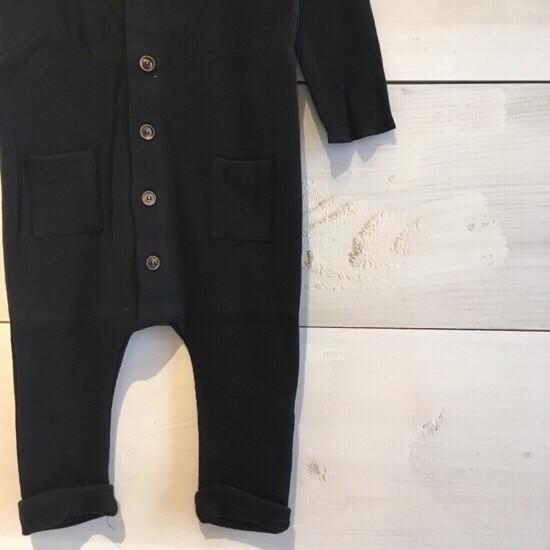 1＋in the family（ワンモアインザファミリー） jumpsuit BLACK 子供服 