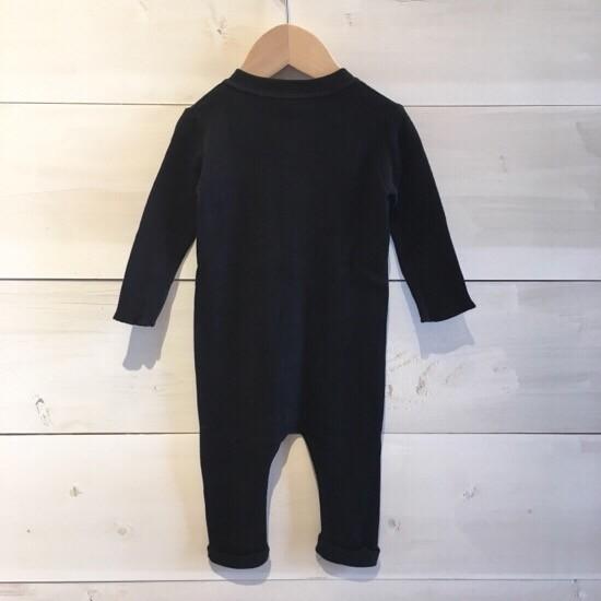 1＋in the family（ワンモアインザファミリー） jumpsuit BLACK 子供服 