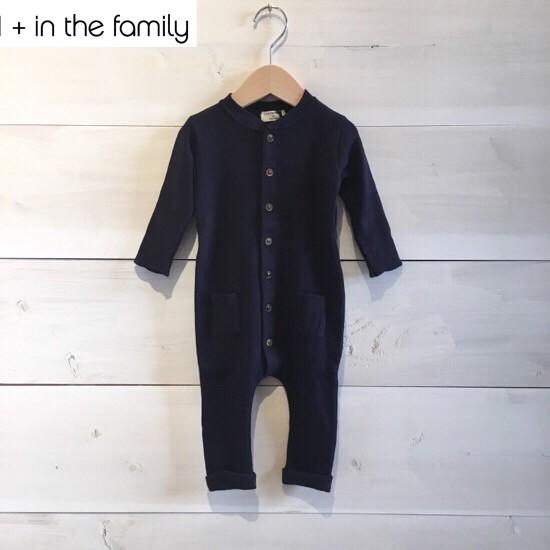 1＋in the family（ワンモアインザファミリー） jumpsuit DARK BLUE 