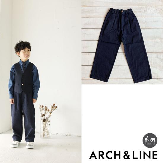 ARCH＆LINE ジャケット、ベスト、パンツ ARCHANDLINE アーチアンドライン DENIMPANT 18SUMIKURO AL221401