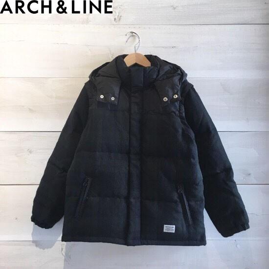 ARCH＆LINE（アーチアンドライン）　SHETLAND WOOL 4WAY DOWN JACKET　レディース/ダウンジャケット　BLACK WATCH　ARCH＆LINEより入荷