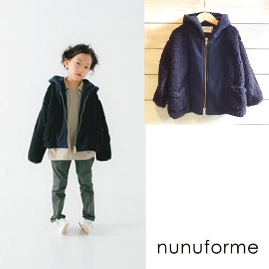 nunuforme(ヌヌフォルム) 　シープボアブルゾン　子供服/ブルゾン　Black　nunuformeより入荷