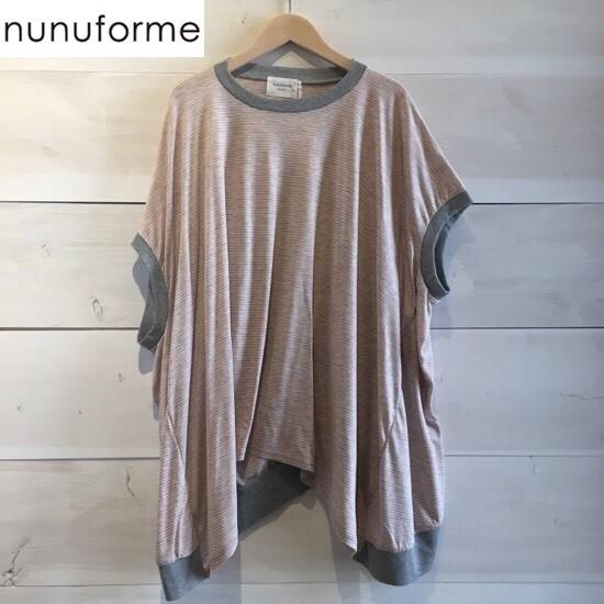 [SALE] nunuforme(ヌヌフォルム)     変形Ｔ　　レディース/Ｔシャツ　　Gray×Pink　nunuformeより入荷