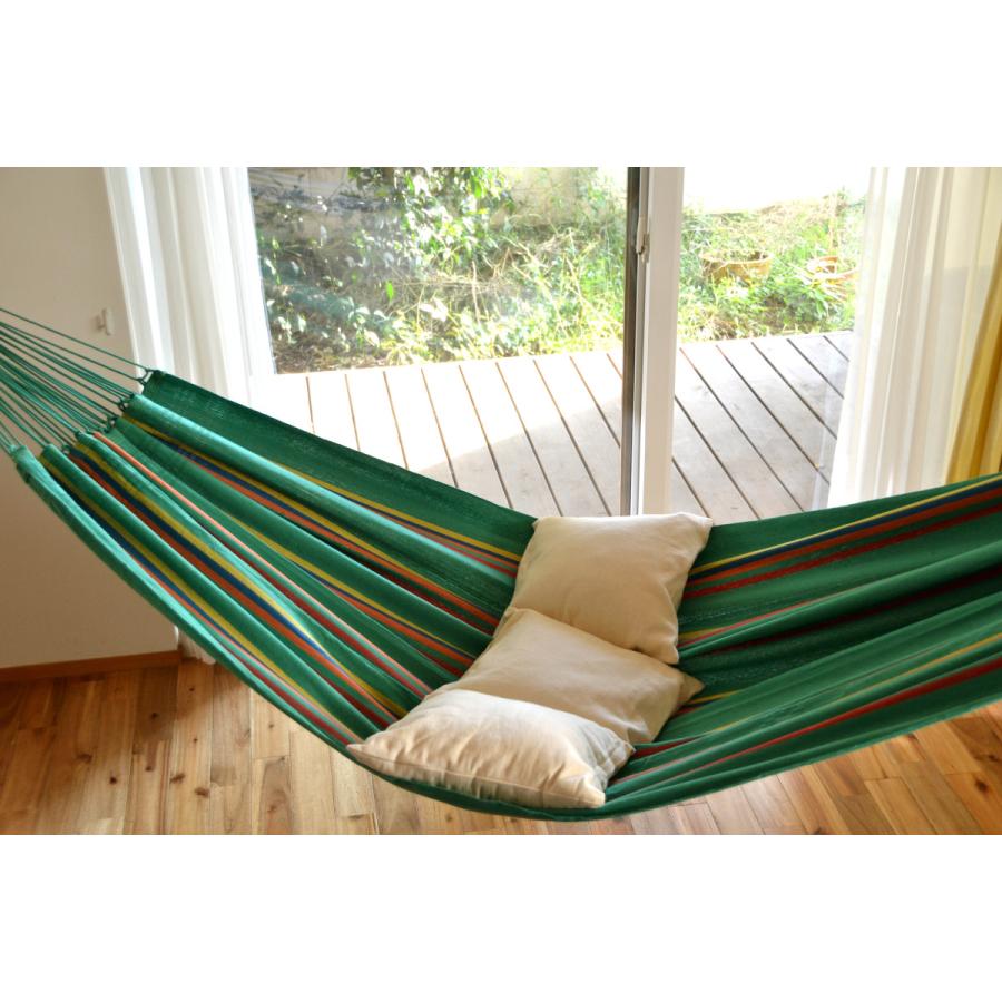 ハンモック 緑「クラシックグリーン」快適ビッグサイズ