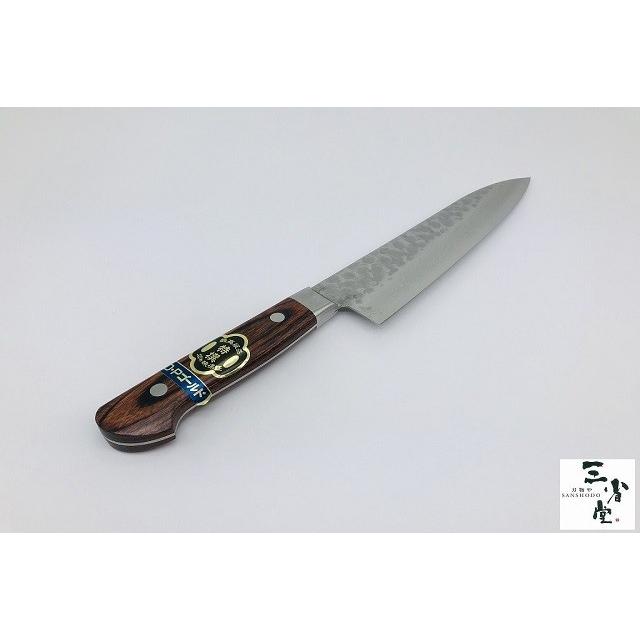 牛刀 DPゴールド 積層 槌目 口金付 180mm